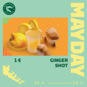 Mayday Jungle Juice Bar ginger shot